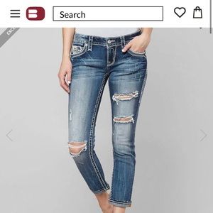 Rock Revival Crop distressed jeans